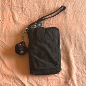 New Black Kipling Phone Wallet